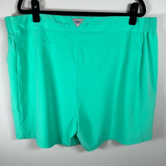 Columbia Womens PFG Shorts Aqua Stretch UPF 50 Outdoor Hiking Fishing Spring 2XL - Picture 5 of 10